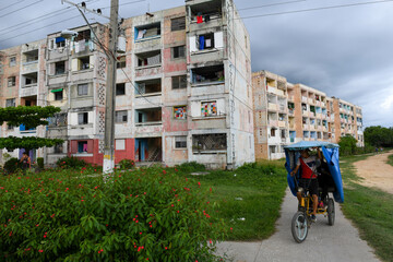 View at old popular buildings of Casilda near Trinidad on Cuba