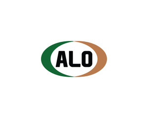 ALO logo design vector template