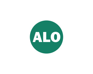ALO logo design vector template