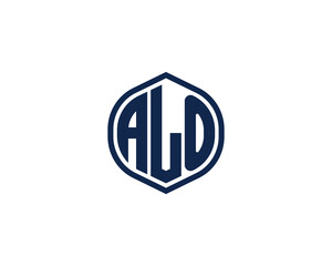 ALO logo design vector template