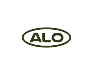 ALO logo design vector template