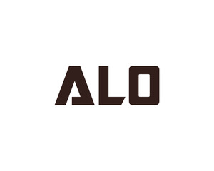 ALO logo design vector template