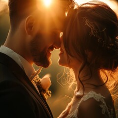 Love's Radiant Glow Intimate Wedding Moment