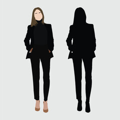 business women in black and white