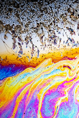 Abstract Texture Close-Up Of Soap Bubbles