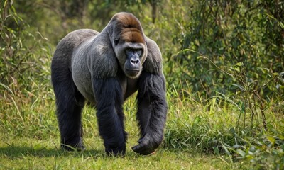 Savannah Sovereign: Majestic African Silverback Ape in its Untouched Habitat