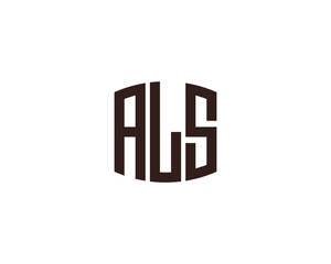 ALS Logo design vector template
