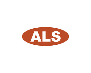 ALS Logo design vector template