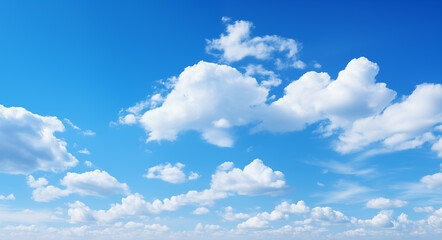 Naklejka na ściany i meble blue sky with white cloud background. white cloud with blue sky background