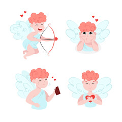 angel with heart, valentine, card, heart, cupid, cupid with bow and arrow, cupid with bow 