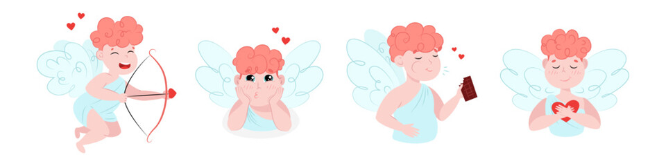 angel with heart, valentine, card, heart, cupid, cupid with bow and arrow, cupid with bow 