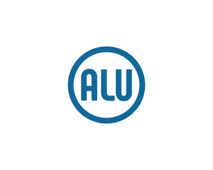 ALU Logo design vector template