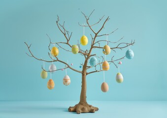 Tree With Eggs Hanging From Its Branches