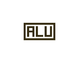 ALU Logo design vector template