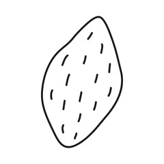 Doodle outline lemon fruit.