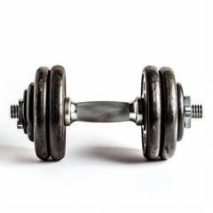 Naklejka premium Two Dumbbells Stacked Together