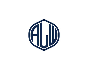 ALW logo design vector template