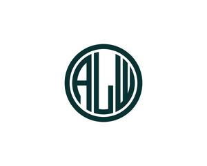 ALW logo design vector template