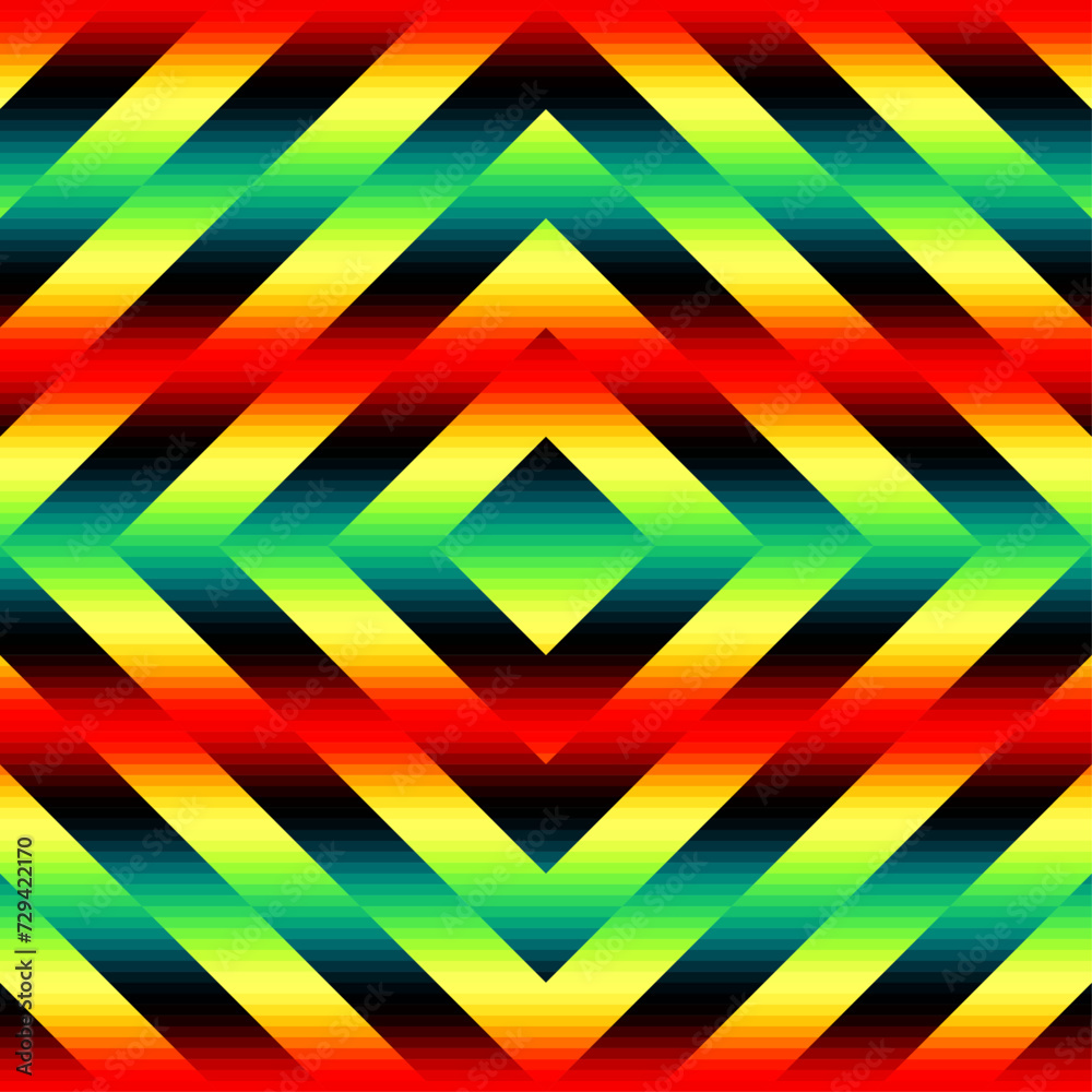 Poster Vector seamless pattern. Repeating geometrical regular pattern. Vector illustration.
