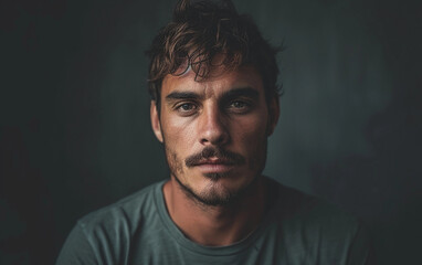 Fototapeta premium Close-Up of Person Wearing Green Shirt