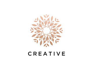  logo design flower leaf template