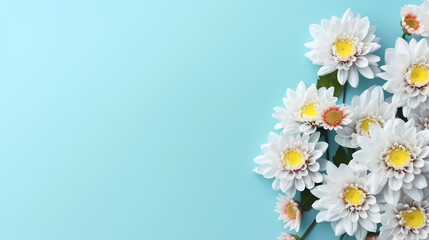 Fototapeta premium Women's Day, Valentine's Day, Mother's Day background concept, empty floral background with copy space