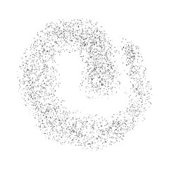 Dark gray round ashes.