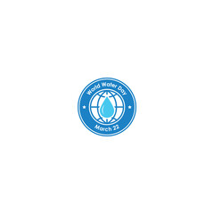 World water day logo, world water day label vector graphics