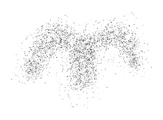 Black dust with detailed particles.