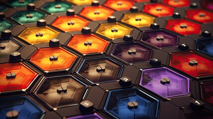 game electronic component hexagonal tiles