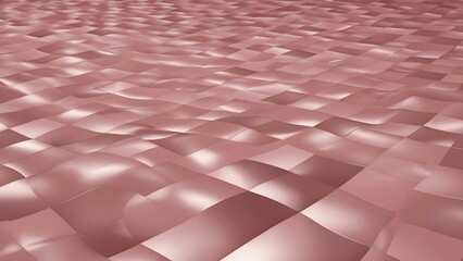 Wavy distorted pink checkerboard pattern with gradient texture. background