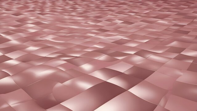 Wavy Distorted Pink Checkerboard Pattern With Gradient Texture. Background