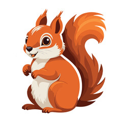 a cute cartoon squirrel for children's illustrations. Nature care training, booklets, logo, mascot