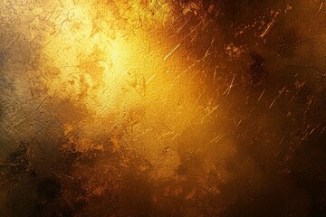 Gold brown light , background template grainy noise grungy spray texture , empty space shine bright...