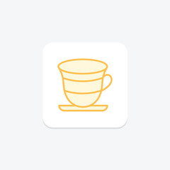 Arabic Coffee Cup icon, coffee, cup, beverage, icon duotone line icon, editable vector icon, pixel perfect, illustrator ai file