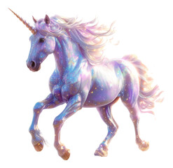 Obraz na płótnie Canvas A cute, playful, shimmering beautiful unicorn.