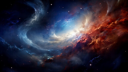 Obraz premium colorful shapes in form of universe creation