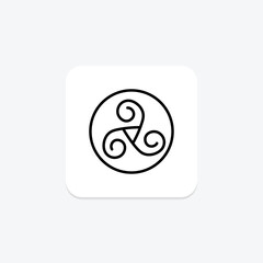 Celtic Spiral icon, spiral, irish, symbol, design line icon, editable vector icon, pixel perfect, illustrator ai file