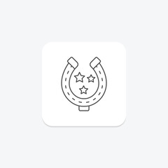 Lucky Horseshoe icon, horseshoe, luck, irish, symbol thinline icon, editable vector icon, pixel perfect, illustrator ai file