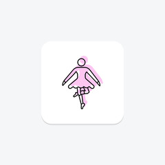 Irish Jig Dancer icon, dancer, irish, symbol, dance color shadow thinline icon, editable vector icon, pixel perfect, illustrator ai file