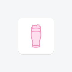 Guinness Glass icon, glass, irish, symbol, beer duotone line icon, editable vector icon, pixel perfect, illustrator ai file