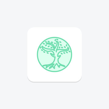 Celtic Tree of Life icon, tree of life, irish, symbol, tree duotone line icon, editable vector icon, pixel perfect, illustrator ai file