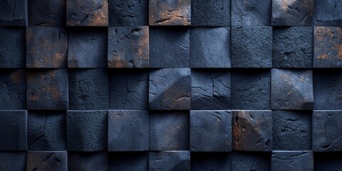3D Acoustic Foam Panels For Sound Isolation In A Dark Setting. Сoncept Acoustic Foam Panels, Sound Isolation, Dark Setting