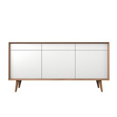 Sideboard. Scandinavian modern minimalist style. Transparent background, isolated image.