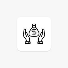 Big Savings icon, savings, discount, markdown, big savings significant discount line icon, editable vector icon, pixel perfect, illustrator ai file