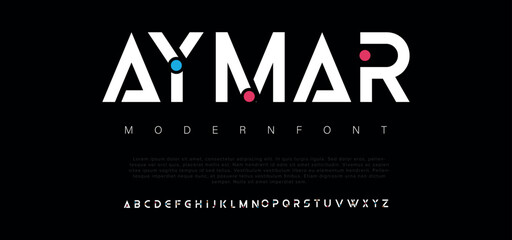 Aymar modern stylish typography letter logo design