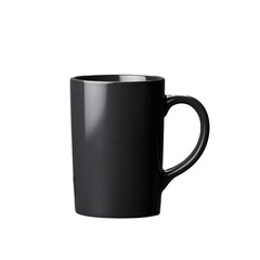 Black coffee cup, coffee mug, mockup, isolated,  transparent PNG Background