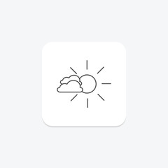 Weather Forecast icon, forecast, weather, icon, prediction thinline icon, editable vector icon, pixel perfect, illustrator ai file