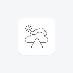 Weather Updates icon, weather, updates, icon, information thinline icon, editable vector icon, pixel perfect, illustrator ai file