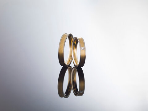 Still life of wedding rings